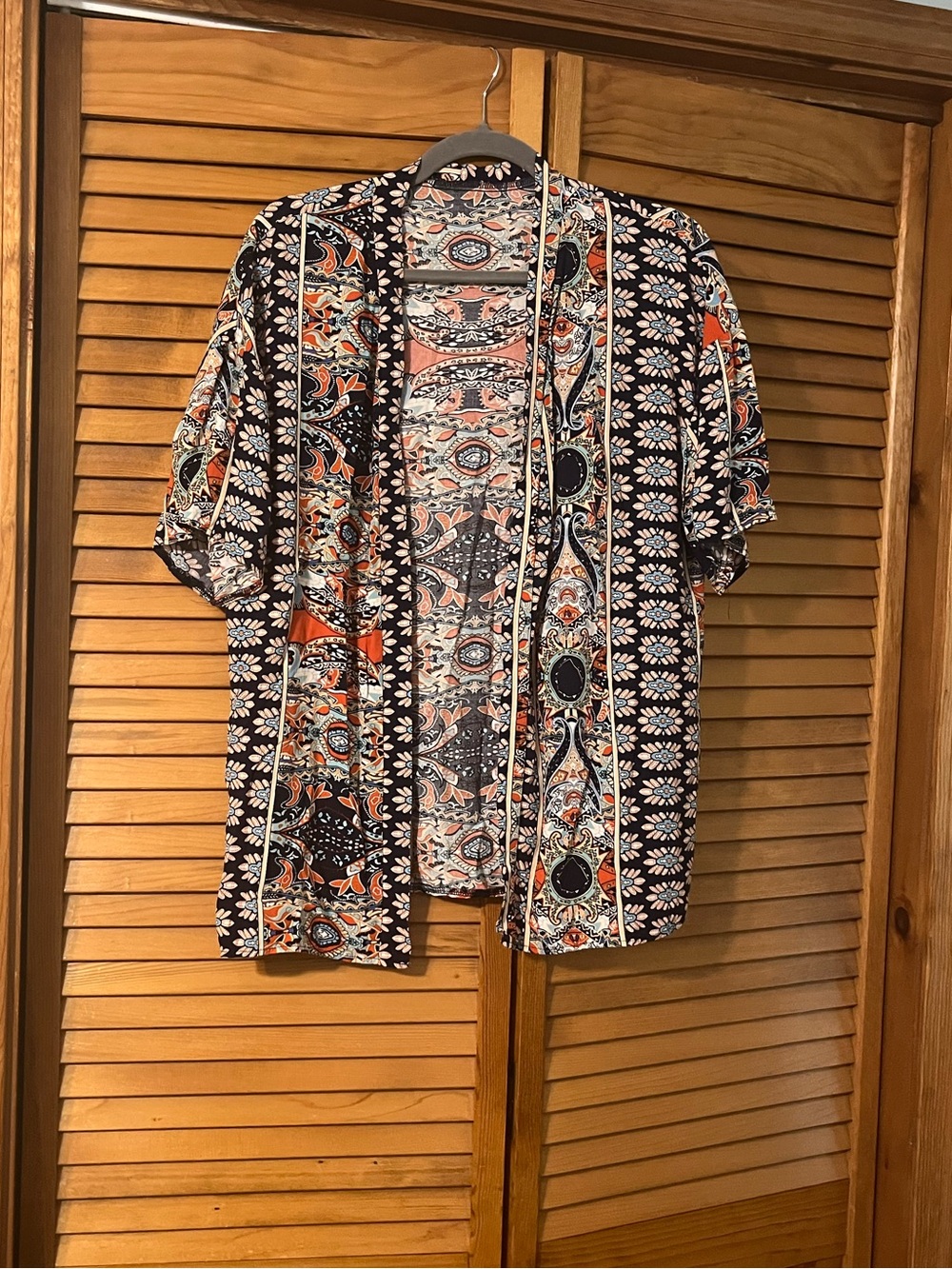 Bohemian Print Women's Cardigan - Picture 2 of 4